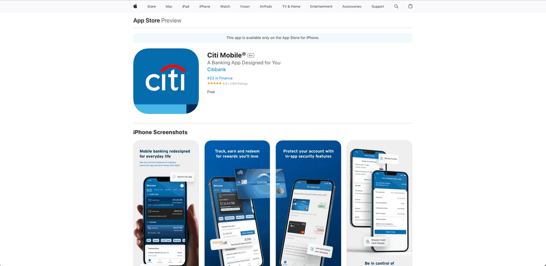 Citibank iOS App